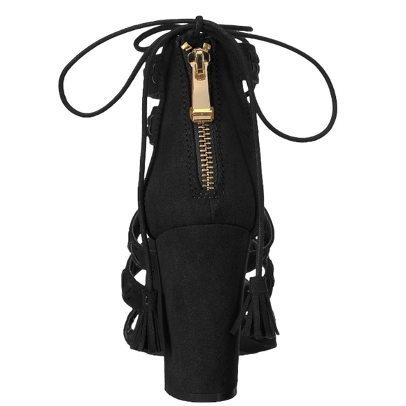 Report Myra Suede Lace-Up Heels Black | 9 US - Picture 2 of 12